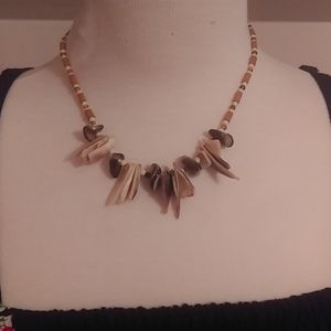 Sea Stone and Bead Necklace